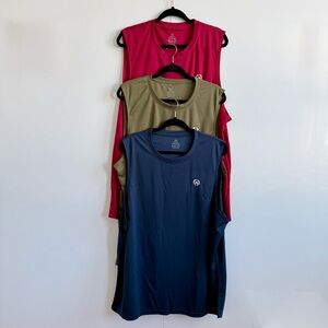 Men's Tank Top 3 Pack - Dry Fit Workout Fabric